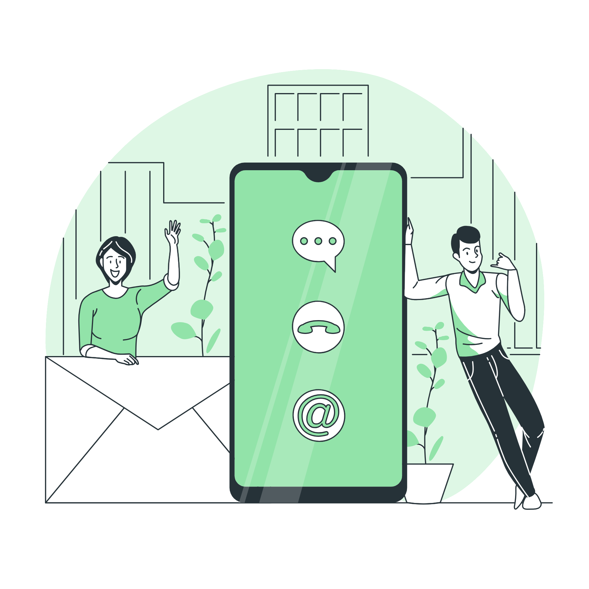 Отправка сообщения о сотрудничестве